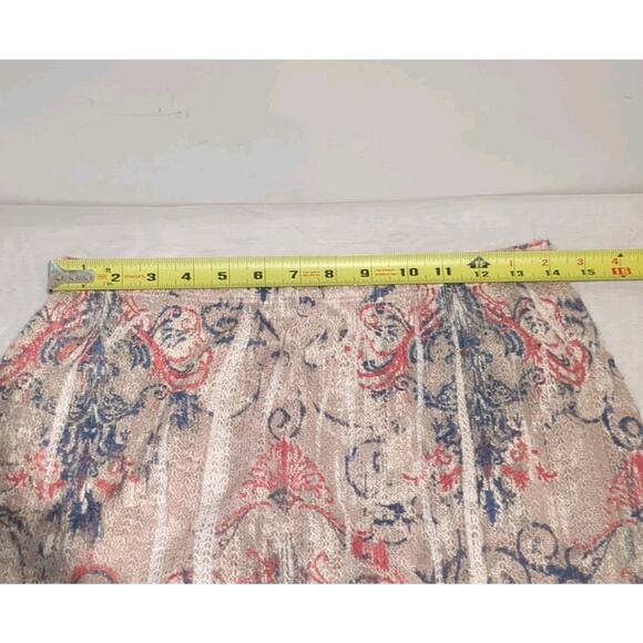 Reba Women's M Boho Cowgirl Western Peasant Lace Knit Mesh High Low Skirt - Picture 11 of 13